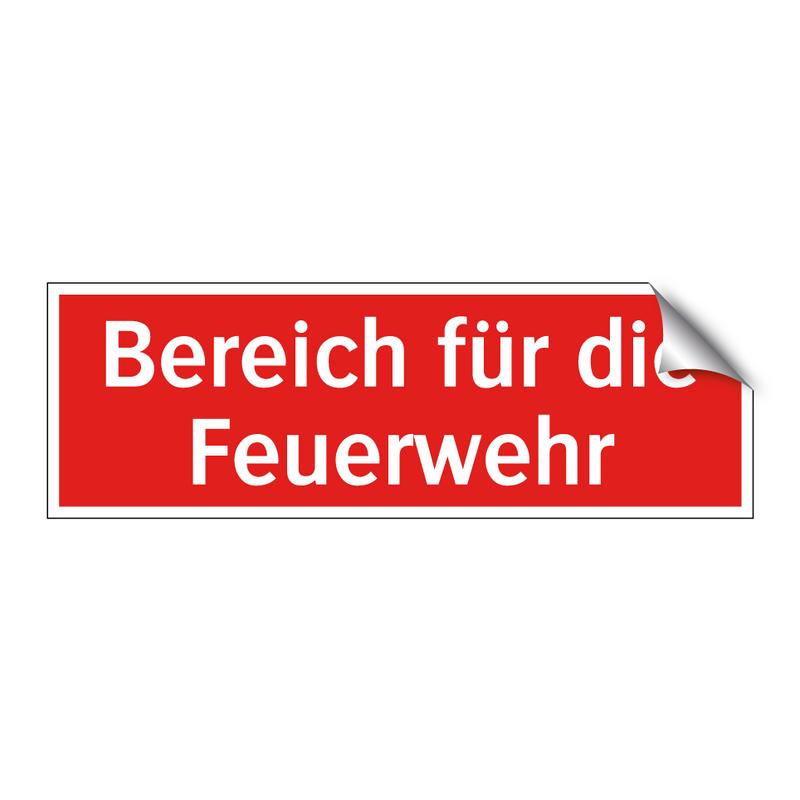 Bereich für die Feuerwehr