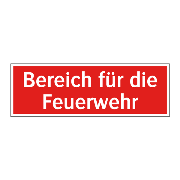 Bereich für die Feuerwehr