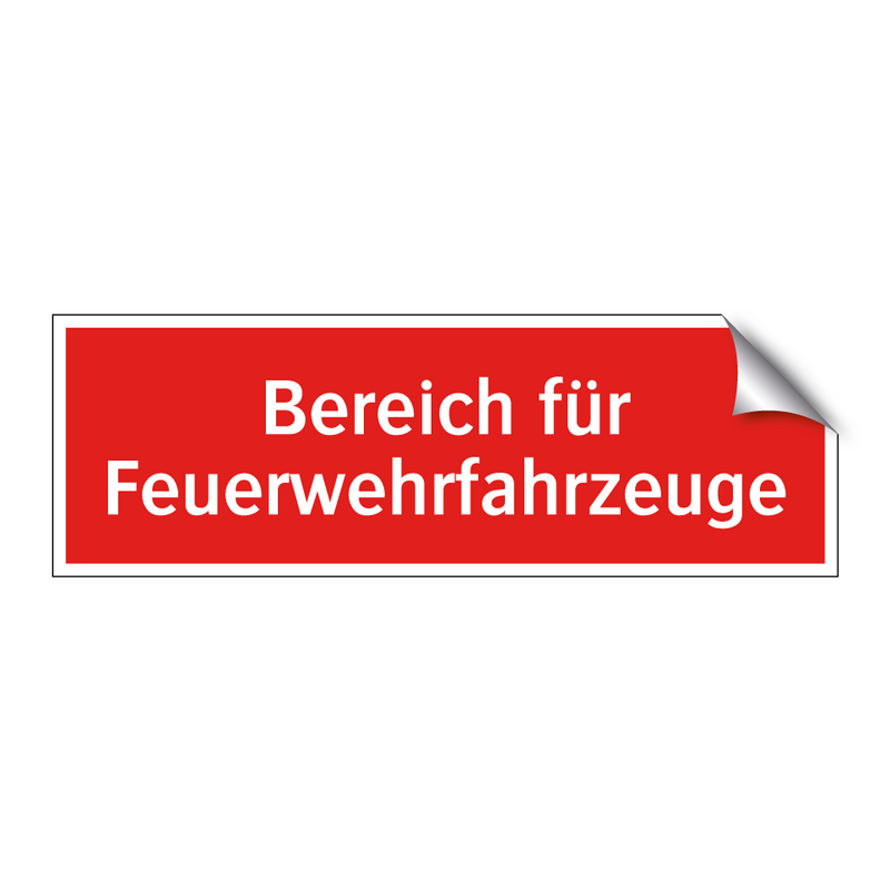 Bereich für Feuerwehrfahrzeuge