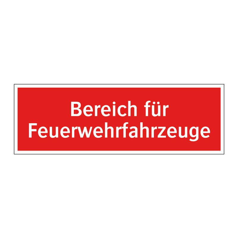 Bereich für Feuerwehrfahrzeuge