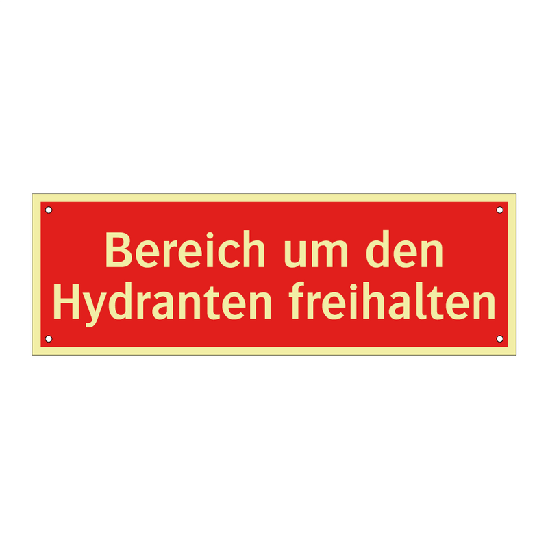 Bereich um den Hydranten freihalten