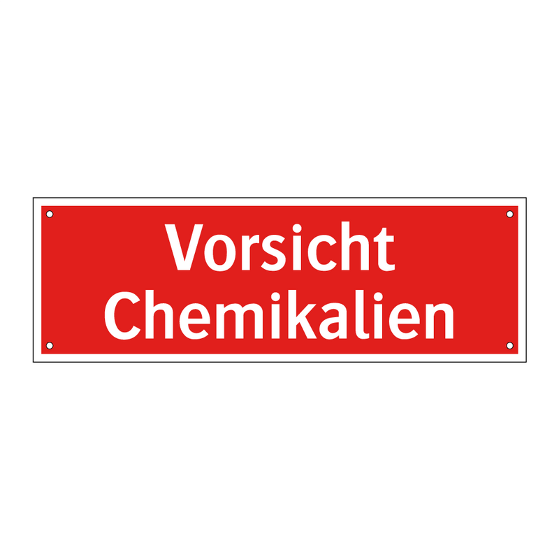 Vorsicht Chemikalien