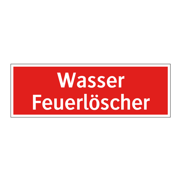 Wasser Feuerlöscher