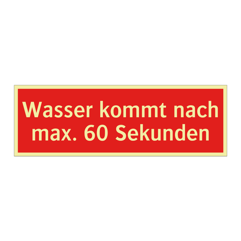 Wasser kommt nach max. 60 Sekunden