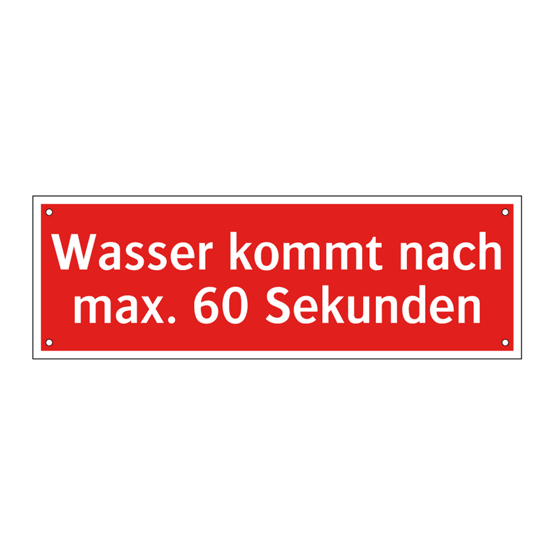 Wasser kommt nach max. 60 Sekunden