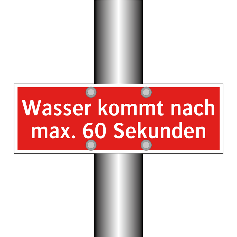 Wasser kommt nach max. 60 Sekunden