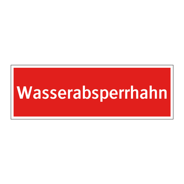 Wasserabsperrhahn