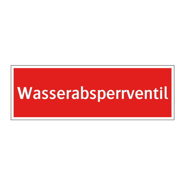 Wasserabsperrventil