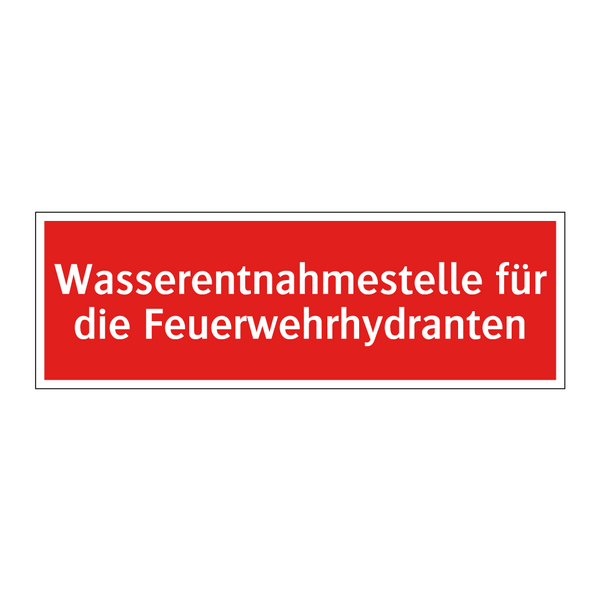 Wasserentnahmestelle für die Feuerwehrhydranten