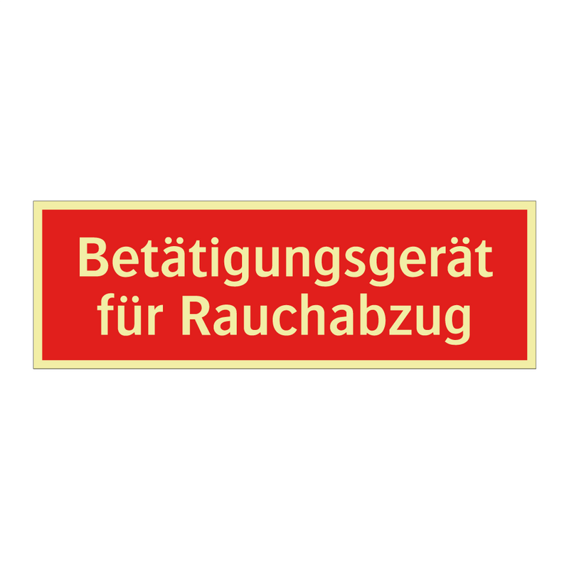 Betätigungsgerät für Rauchabzug