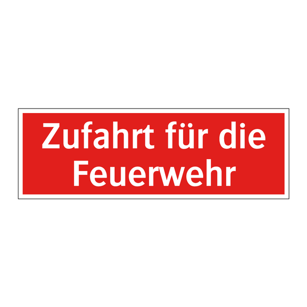 Zufahrt für die Feuerwehr