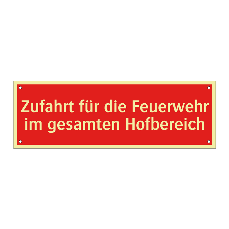 Zufahrt für die Feuerwehr im gesamten Hofbereich