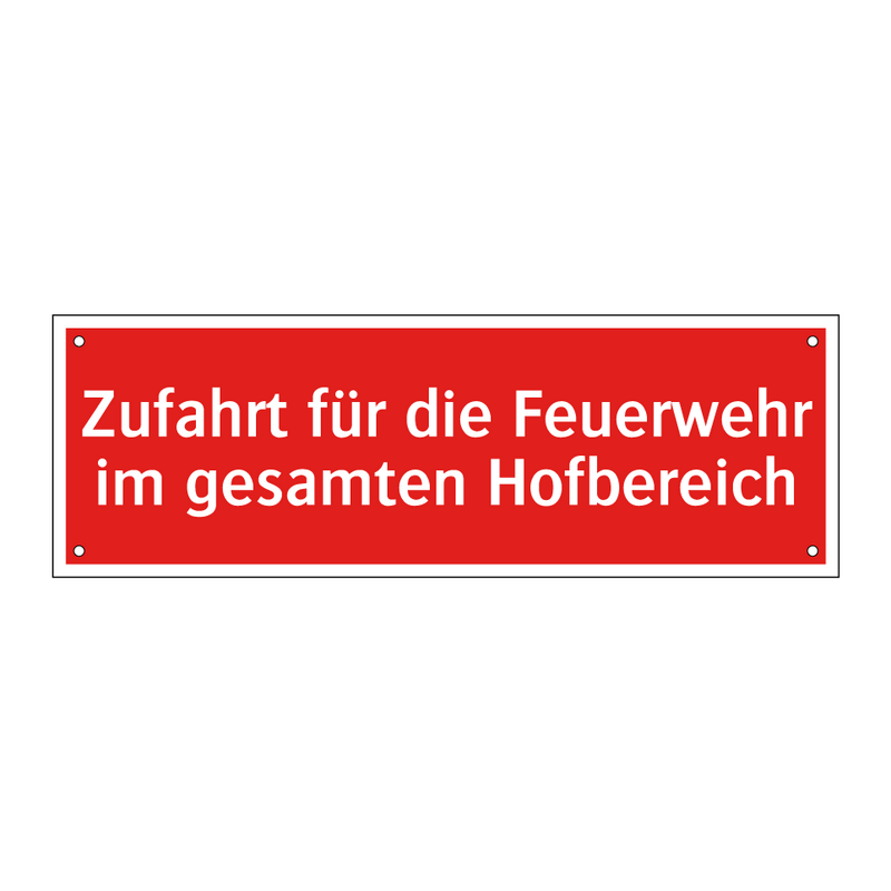 Zufahrt für die Feuerwehr im gesamten Hofbereich