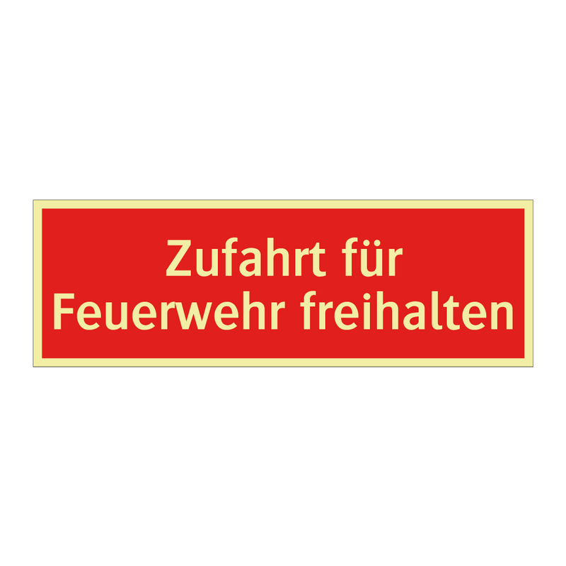 Zufahrt für Feuerwehr freihalten