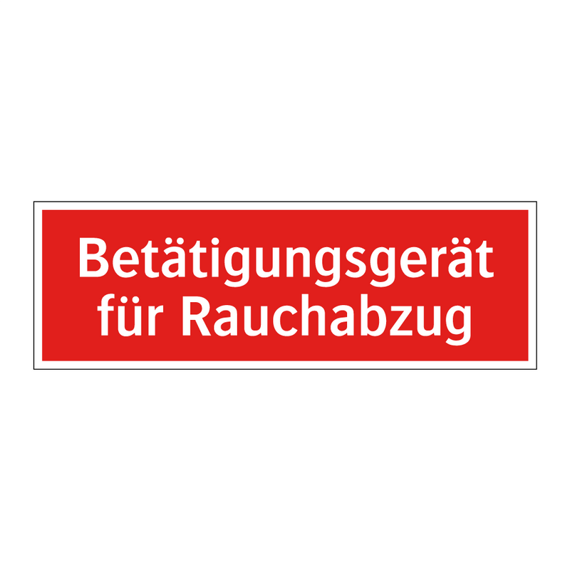 Betätigungsgerät für Rauchabzug