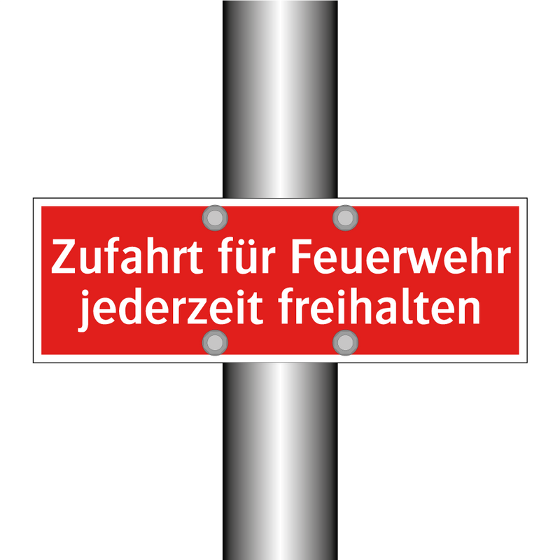 Zufahrt für Feuerwehr jederzeit freihalten