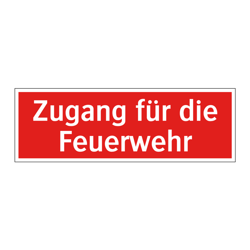 Zugang für die Feuerwehr