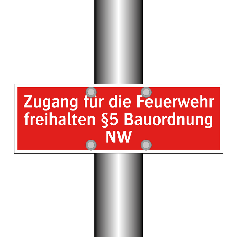 Zugang für die Feuerwehr freihalten §5 Bauordnung NW