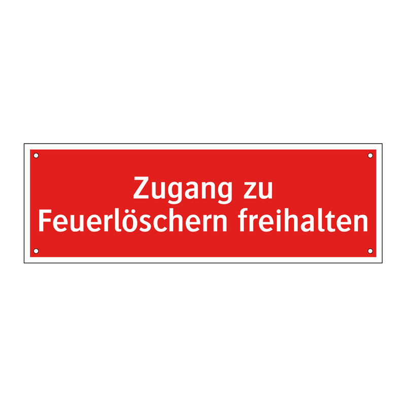 Zugang zu Feuerlöschern freihalten