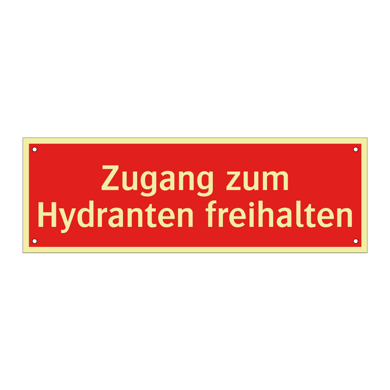 Zugang zum Hydranten freihalten