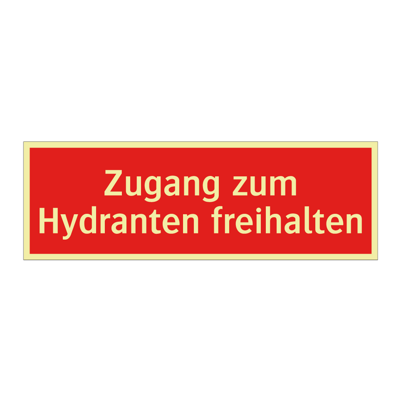 Zugang zum Hydranten freihalten