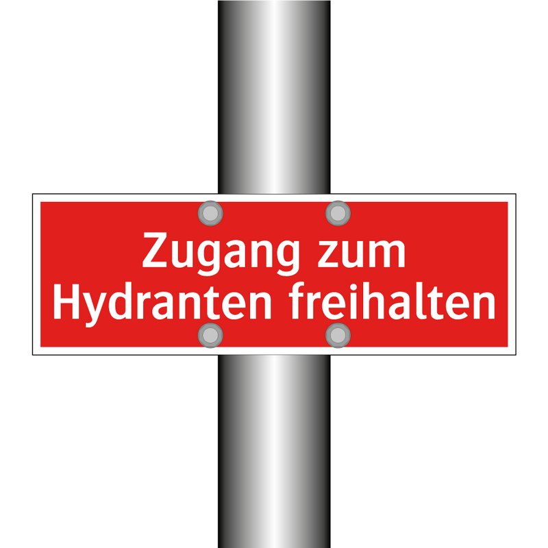 Zugang zum Hydranten freihalten