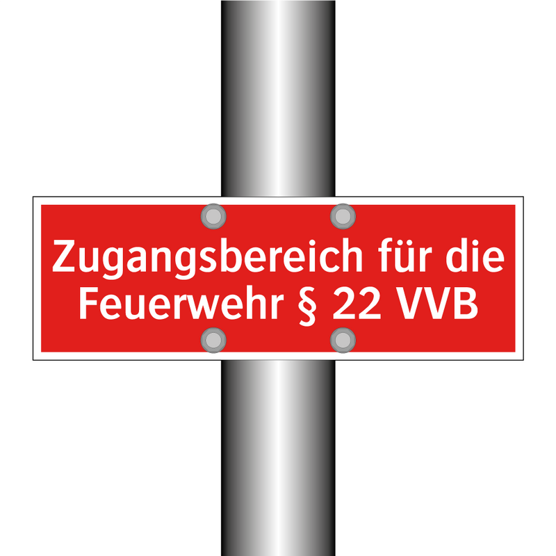 Zugangsbereich für die Feuerwehr § 22 VVB