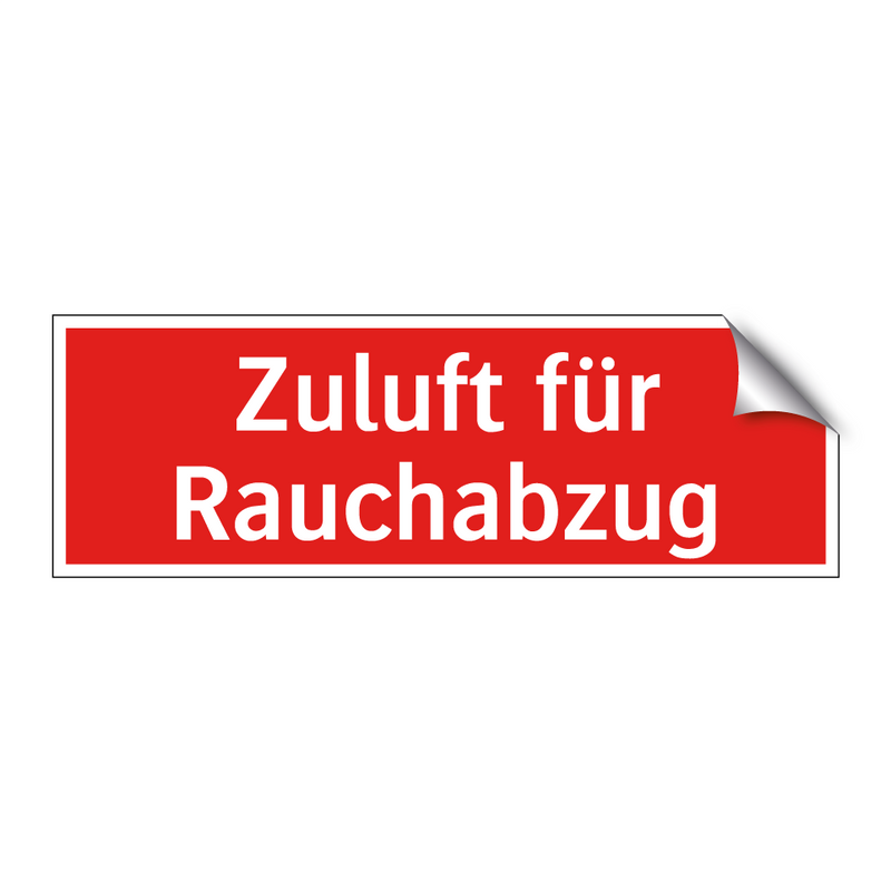 Zuluft für Rauchabzug