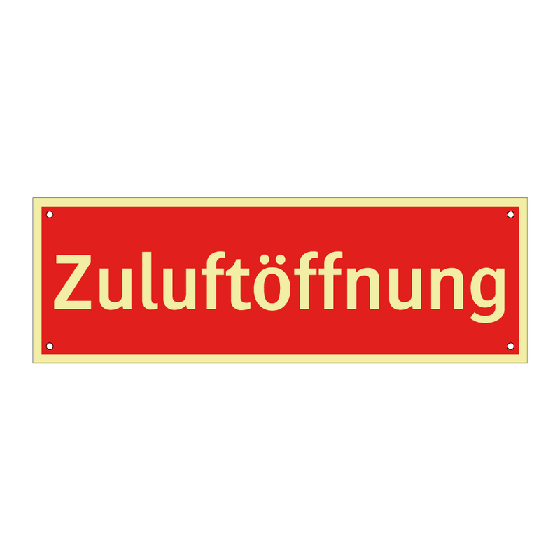 Zuluftöffnung