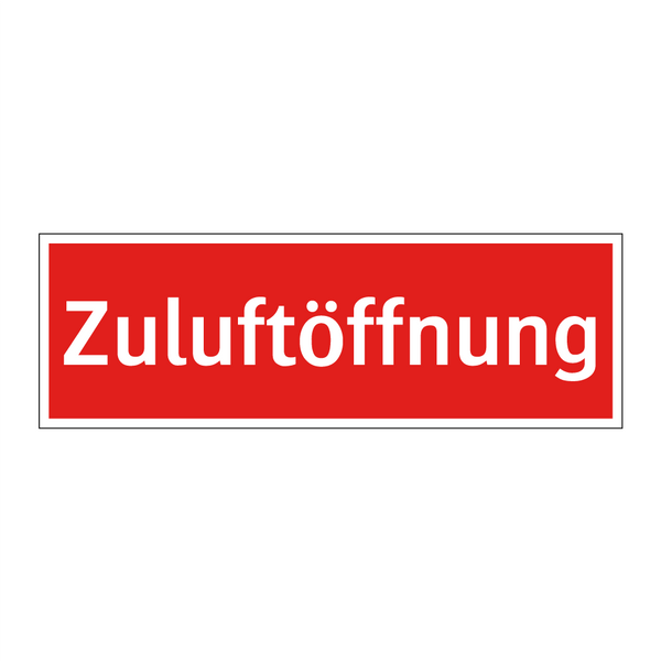 Zuluftöffnung