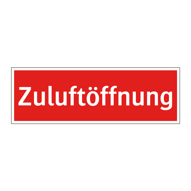 Zuluftöffnung