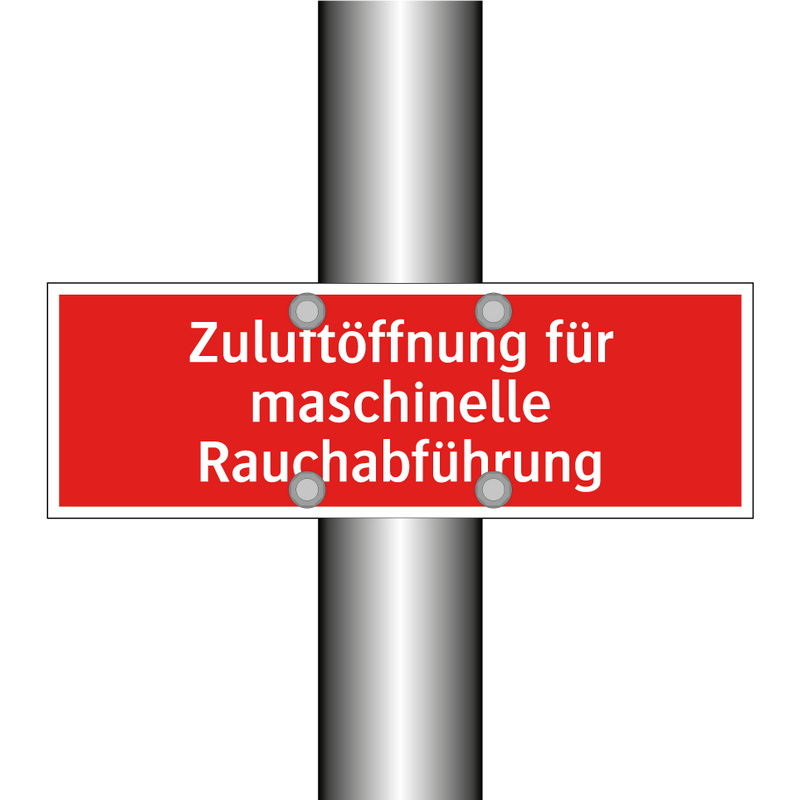 Zuluftöffnung für maschinelle Rauchabführung