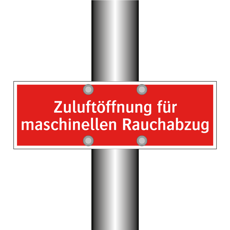 Zuluftöffnung für maschinellen Rauchabzug