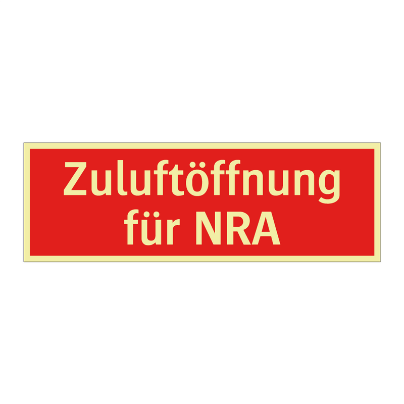 Zuluftöffnung für NRA