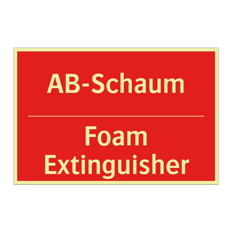 AB-Schaum - Foam Extinguisher