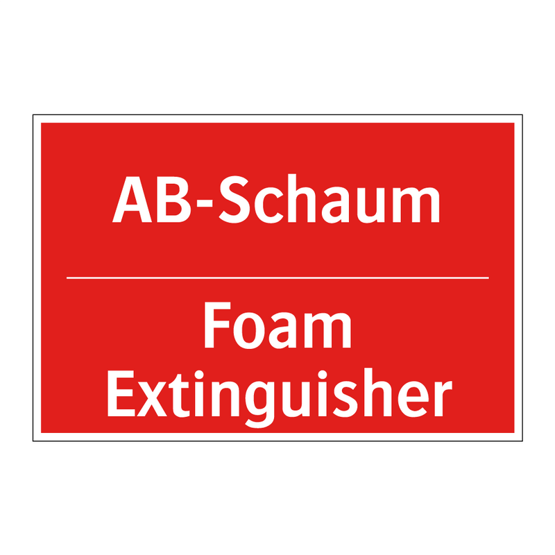 AB-Schaum - Foam Extinguisher