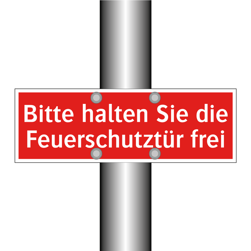 Bitte halten Sie die Feuerschutztür frei