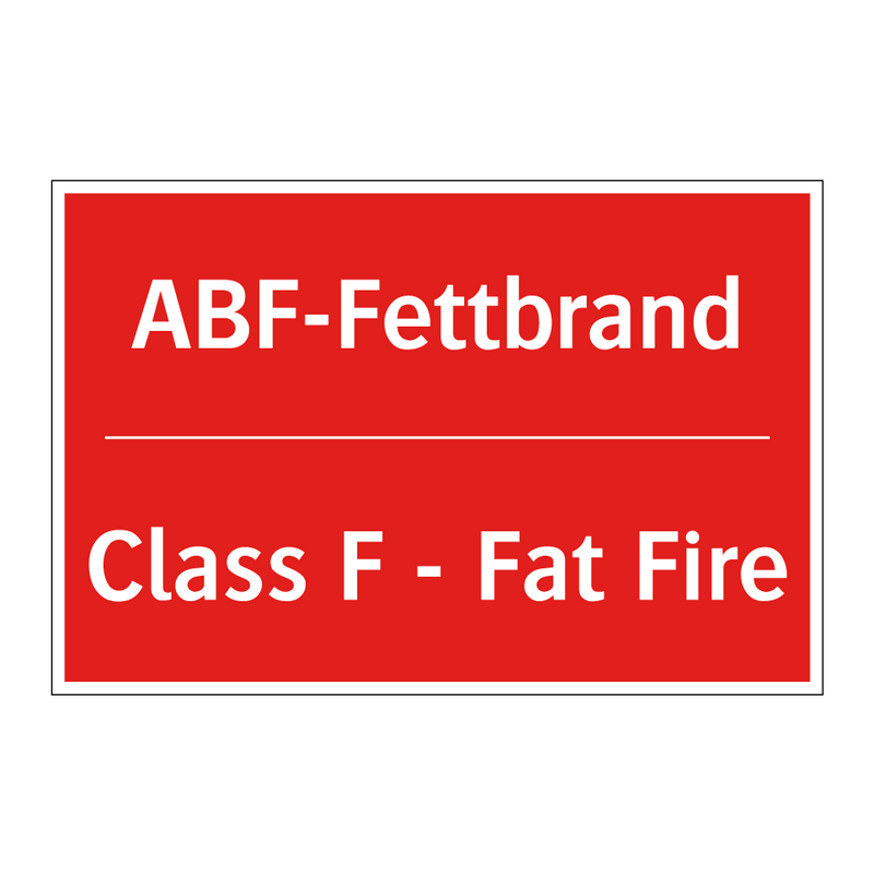 ABF-Fettbrand - Class F - Fat Fire