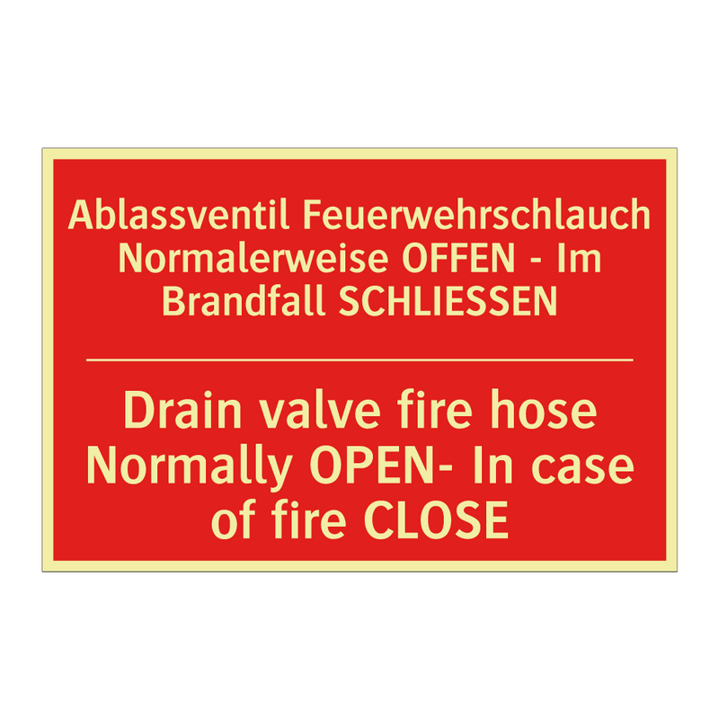 Ablassventil Feuerwehrschlauch /.../ - Drain valve fire hose Normally /.../