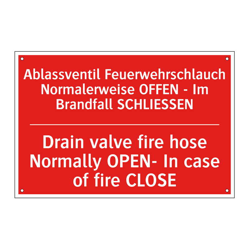 Ablassventil Feuerwehrschlauch /.../ - Drain valve fire hose Normally /.../