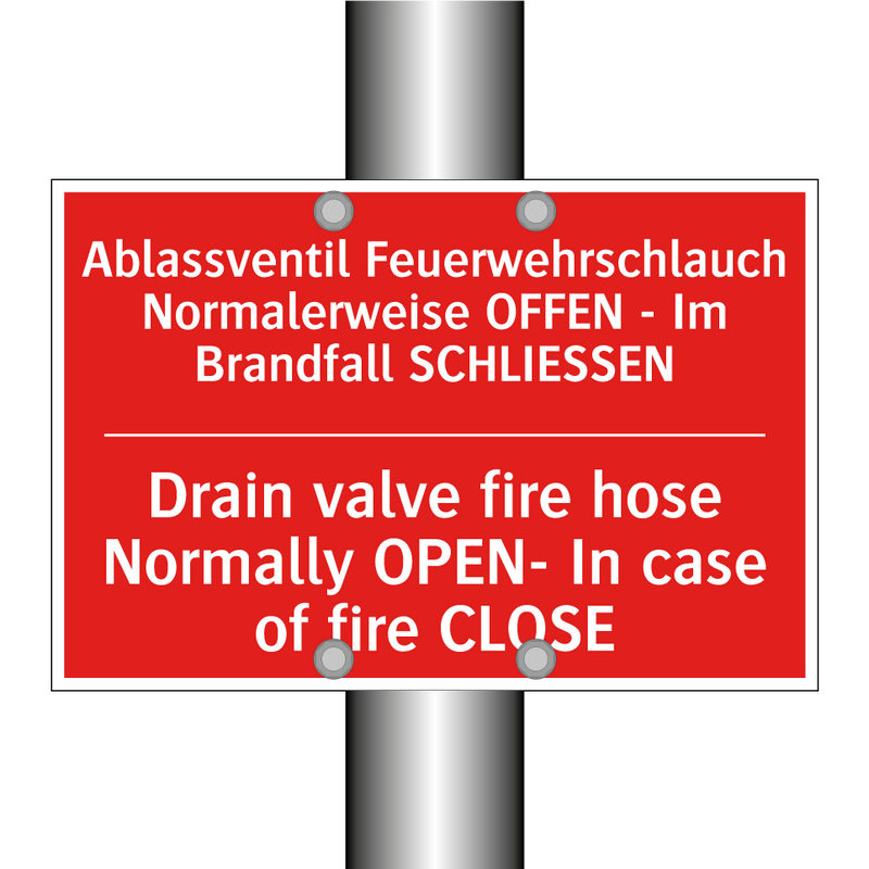 Ablassventil Feuerwehrschlauch /.../ - Drain valve fire hose Normally /.../