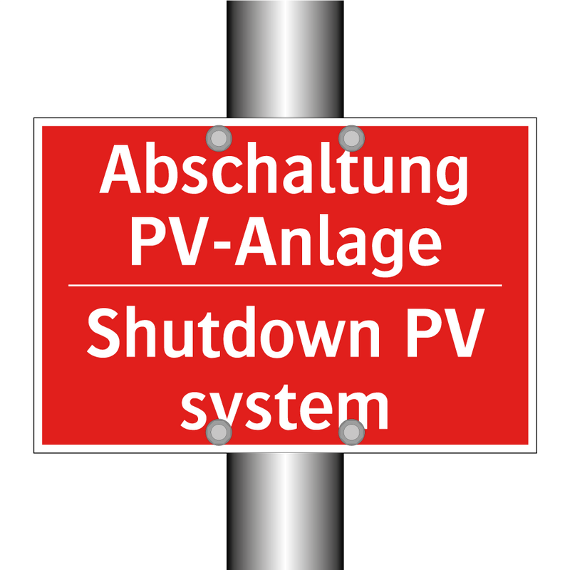 Abschaltung PV-Anlage - Shutdown PV system