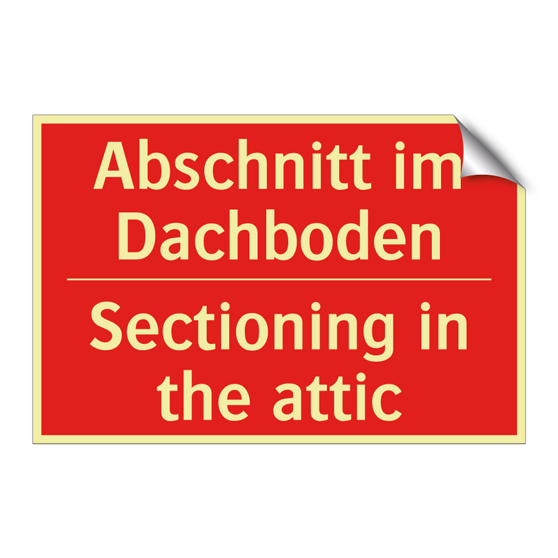 Abschnitt im Dachboden - Sectioning in the attic