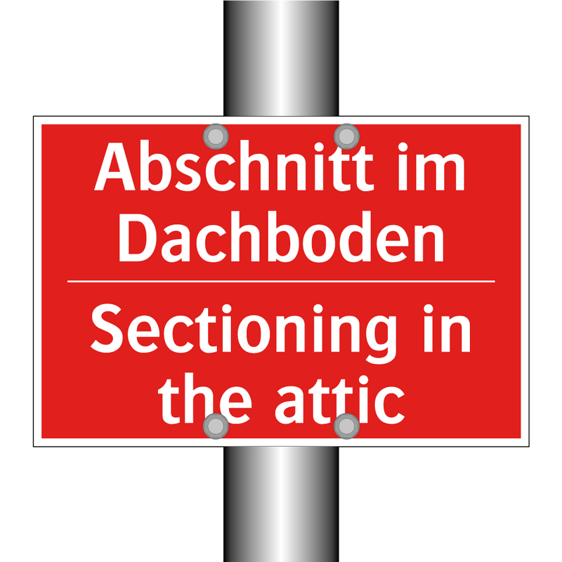 Abschnitt im Dachboden - Sectioning in the attic