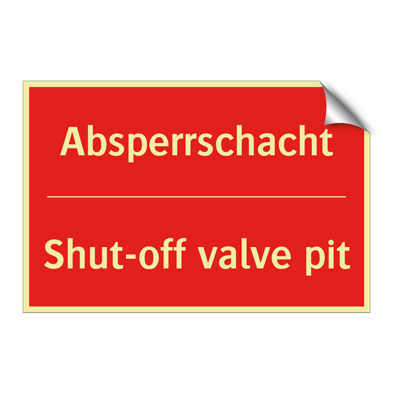 Absperrschacht - Shut-off valve pit