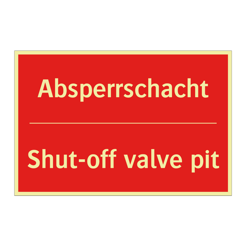 Absperrschacht - Shut-off valve pit