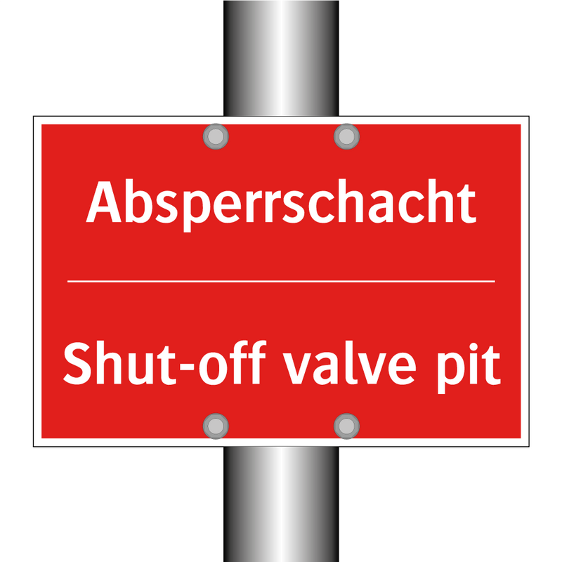 Absperrschacht - Shut-off valve pit