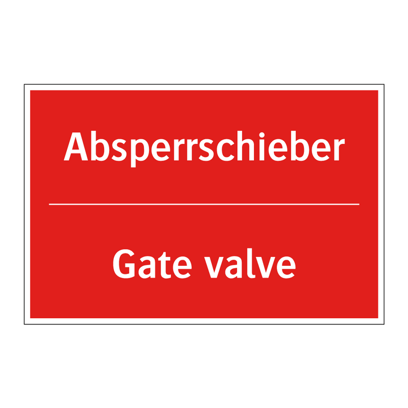 Absperrschieber - Gate valve