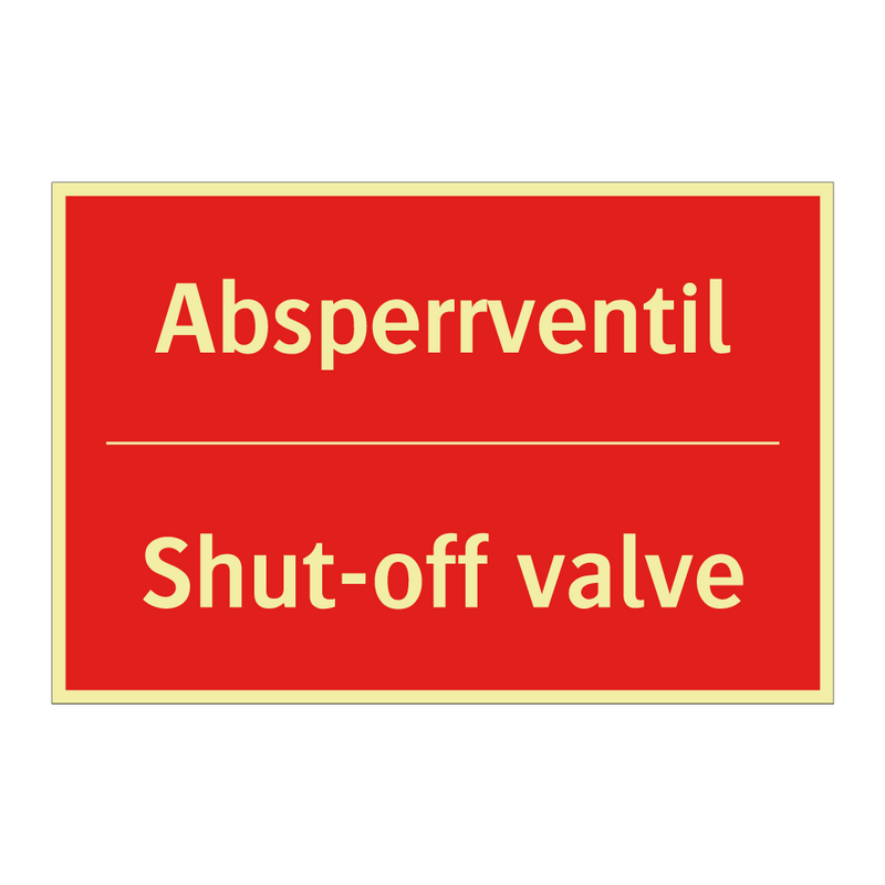 Absperrventil - Shut-off valve