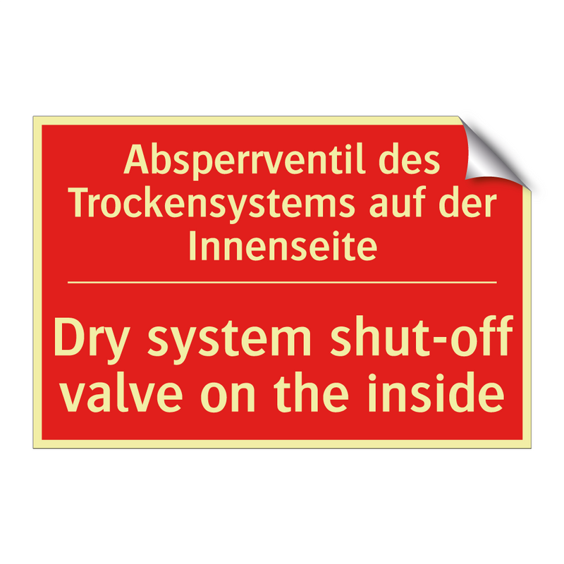 Absperrventil des Trockensystems /.../ - Dry system shut-off valve on the /.../